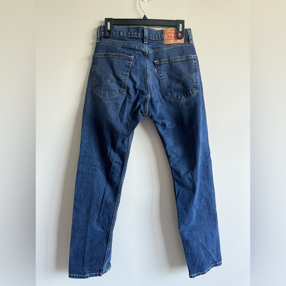 NWOT Levi’s 505 Dark Wash Cotton Men’s Denim Regular Fit Blue Jeans - Picture 2 of 6